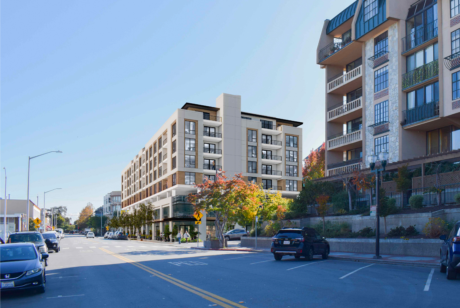 616 South B Street seen from along South B Street, next to the Gramercy On The Park, rendering by Arc Tec