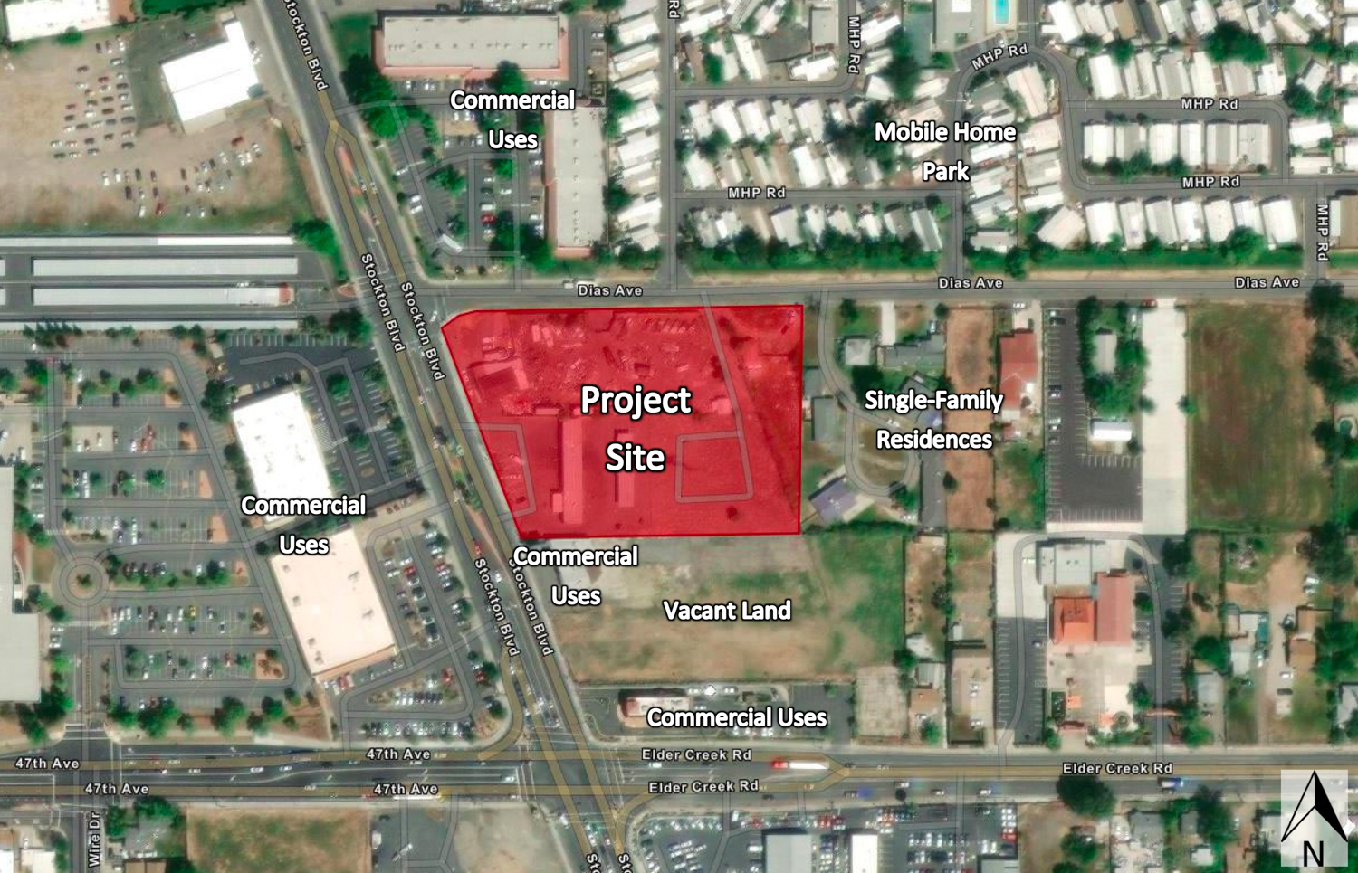 6325 Stockton Boulevard project site, illustration via CEQA Initial Study