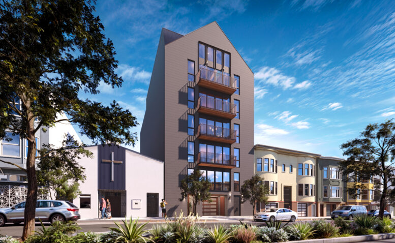 668 Guerrero Street establishing view, rendering by RG Architecture