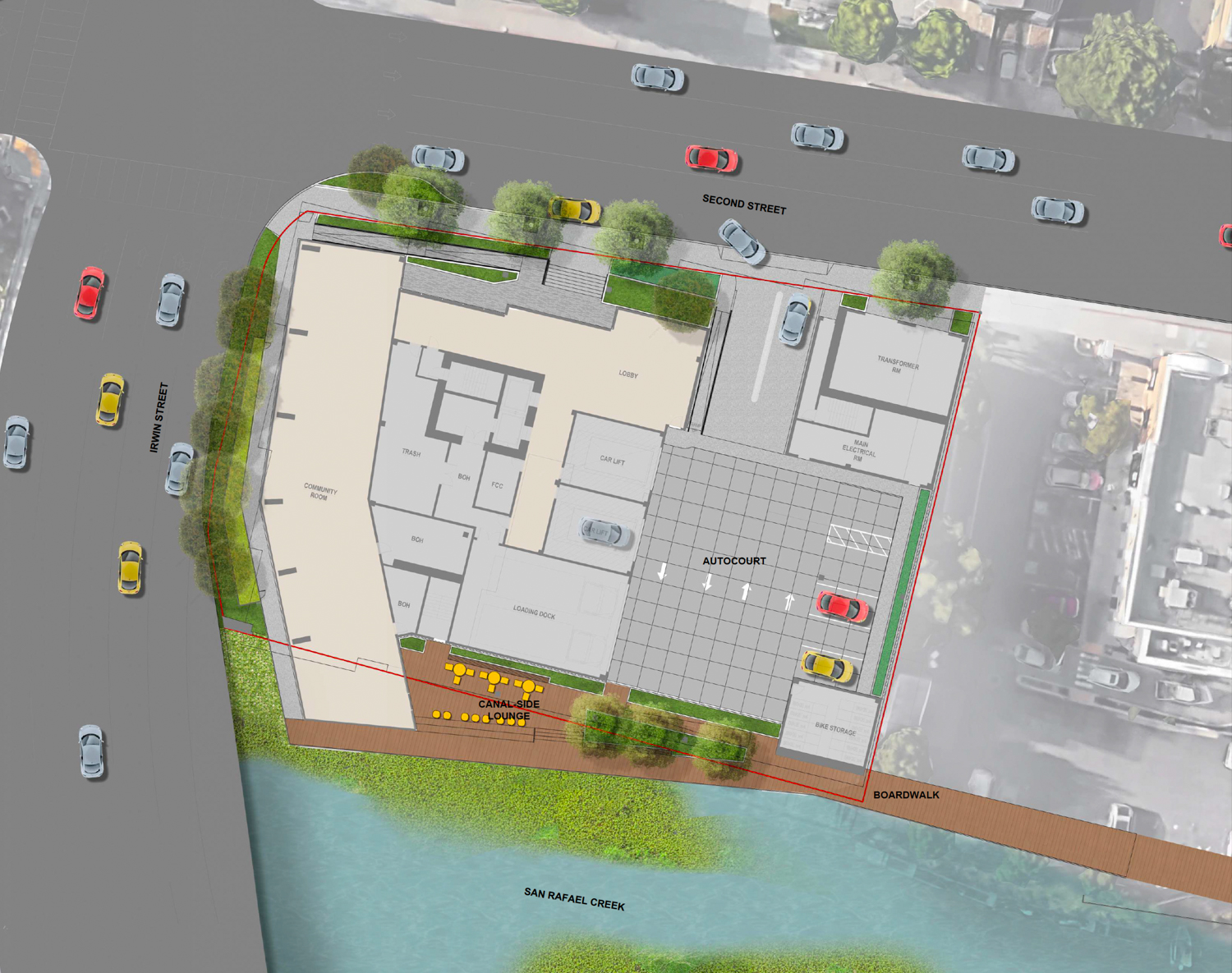 700 Irwin Street, illustration by SWA
