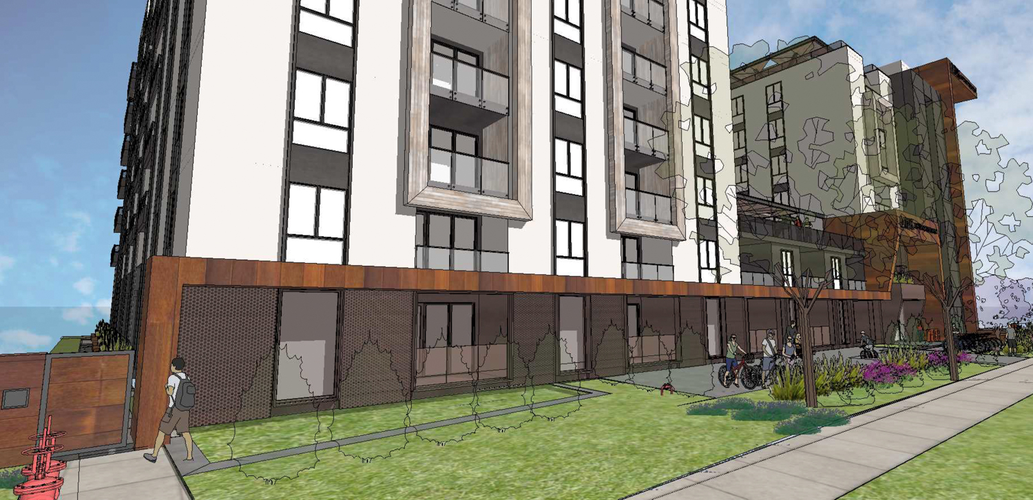 788 San Antonio Road pedestrian view, illustration by Studio S Squared