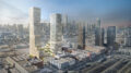 88 Bluxome Street aerial overview, rendering by Henning Larsen and SCB