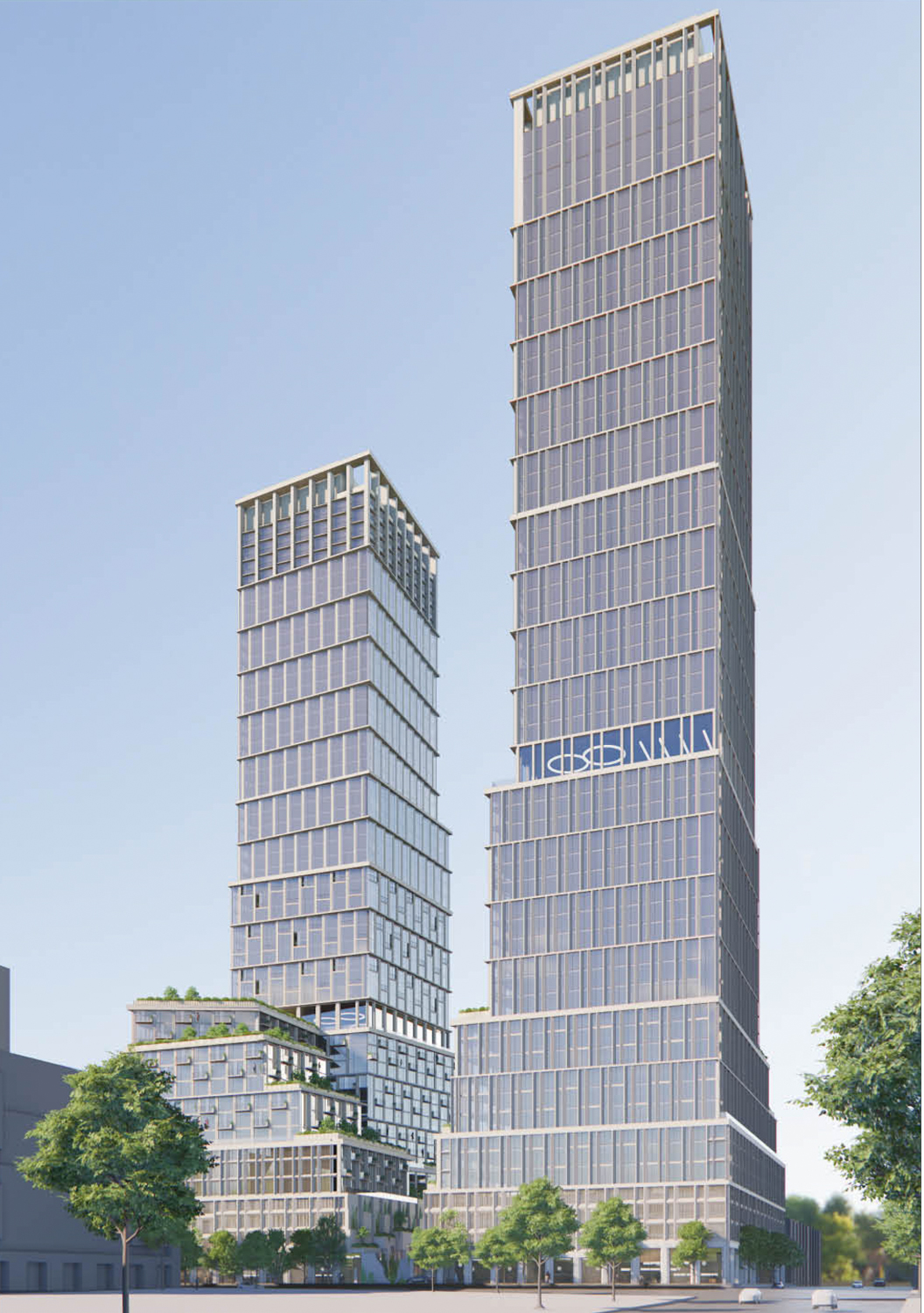 88 Bluxome Street establishing view, rendering by Henning Larsen and SCB