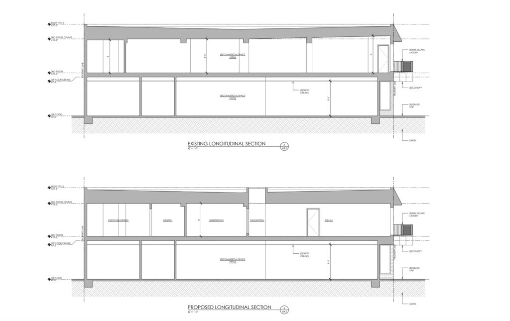 906 Clement Street Sections, image by T-Square Designs
