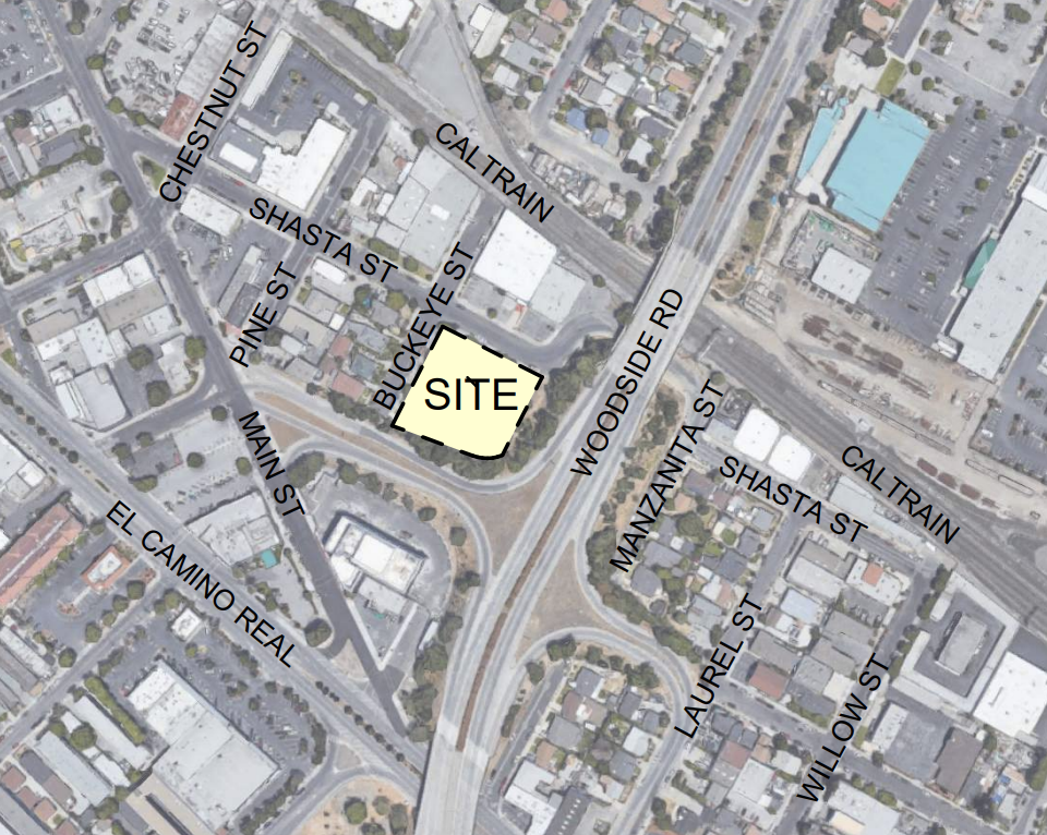 920 Shasta Ave Site Location, image via Redwood City Planning