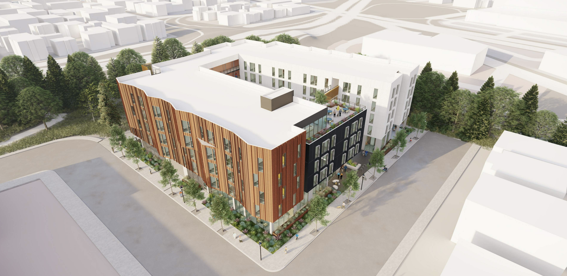 920 Shasta Street Site Rendering, image by David Baker Architects