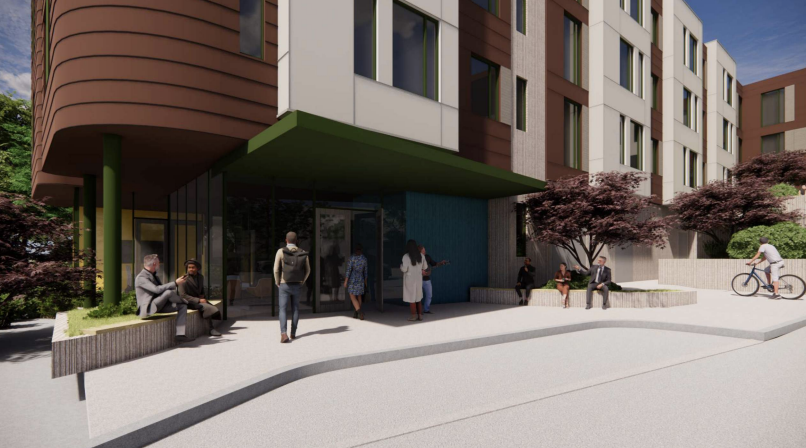 949 Moraga Road Entryway Rendering, image by Ascend Architecture