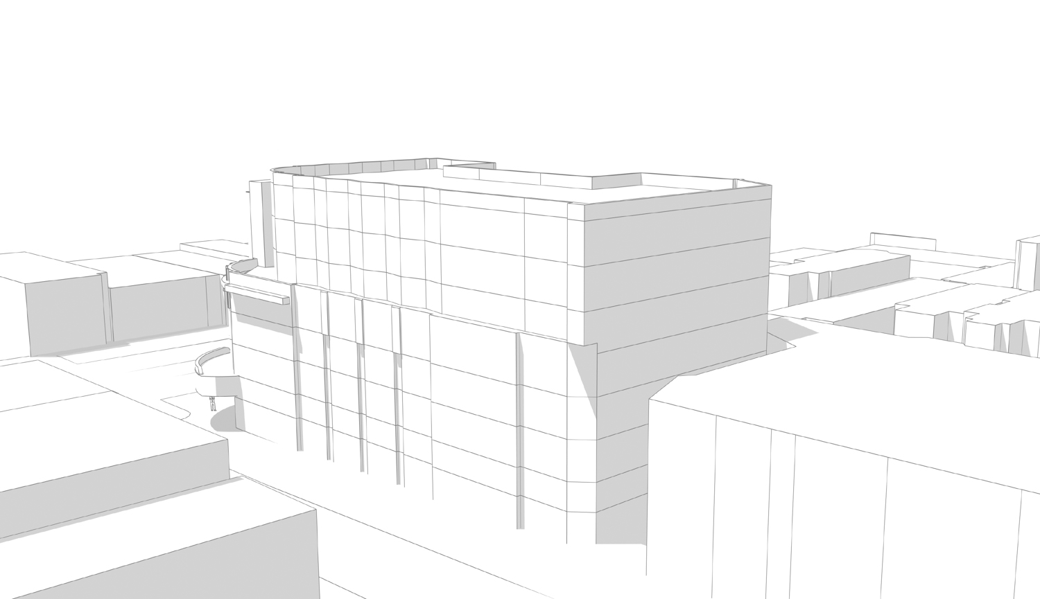 Alexandria Theater aerial overview, illustration by G7A