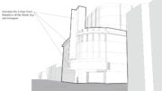 Alexandria Theater proposed front view, illustration by G7A