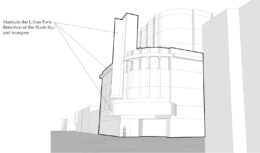 Alexandria Theater proposed front view, illustration by G7A