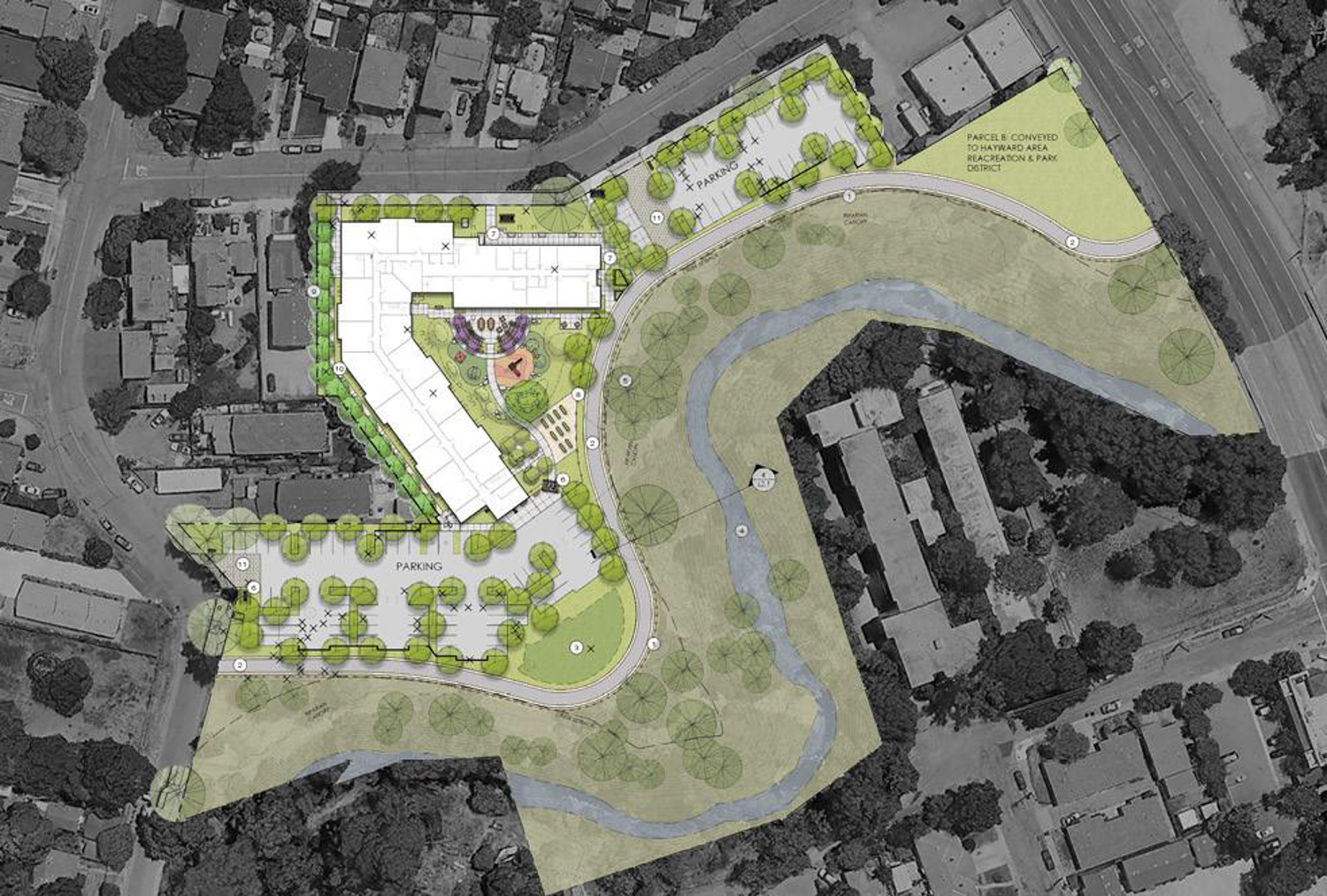 Crescent Grove, site map via PYATOK