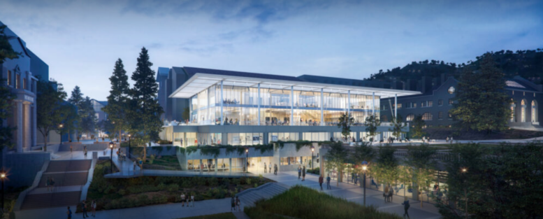 Grimes Engineering Center Exterior Rendering, image by SOM