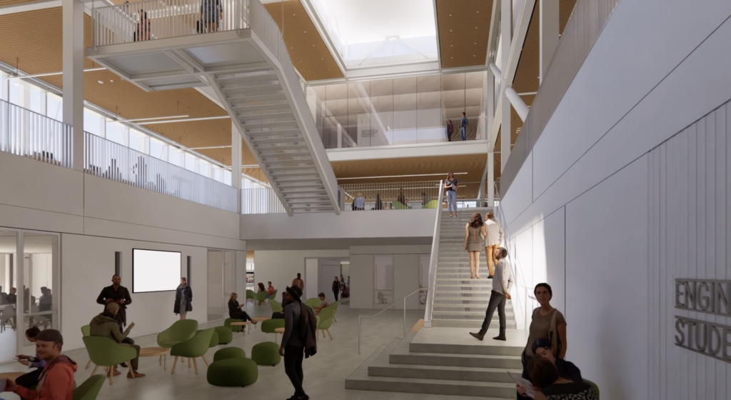Grimes Engineering Center Interior Rendering, image by SOM
