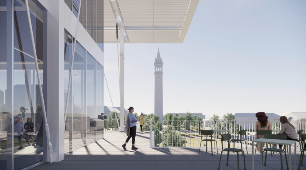 Grimes Engineering Center View From Terrace, image by SOM