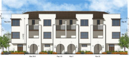 Montaldo Apartments three-story apartments, rendering by WHA