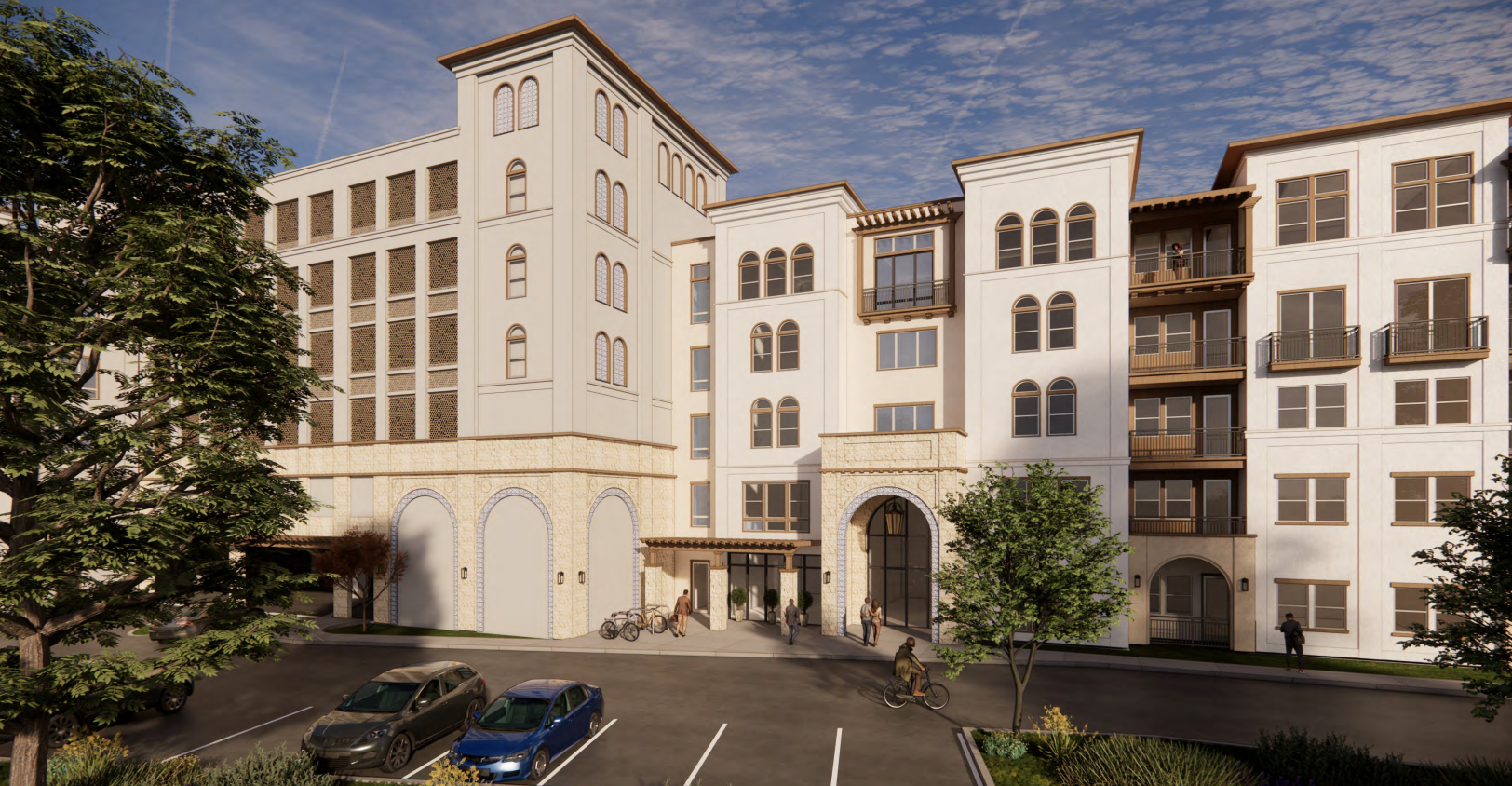 The Greens at Pruneridge - 400 Saratoga Avenue Entryway Rendering, image by LPAS