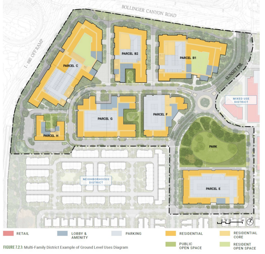 The Orchards Multi Family Area Site Plan, image via City of San Ramon