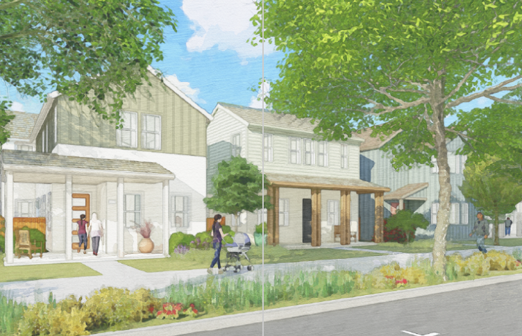 The Orchards Street Front Rendering, image via City of San Ramon