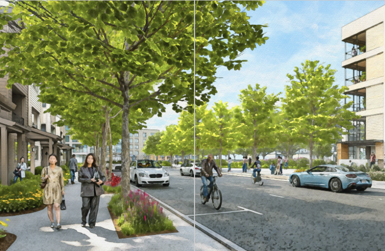 The Orchards Street View Rendering, image via City of San Ramon
