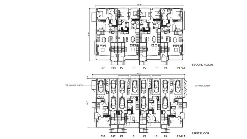 West Midway Development Project Sample Condo First and Second Floor Plans, image via Brookfield Properties, KTGY, Woodley Architecture Group, CBG