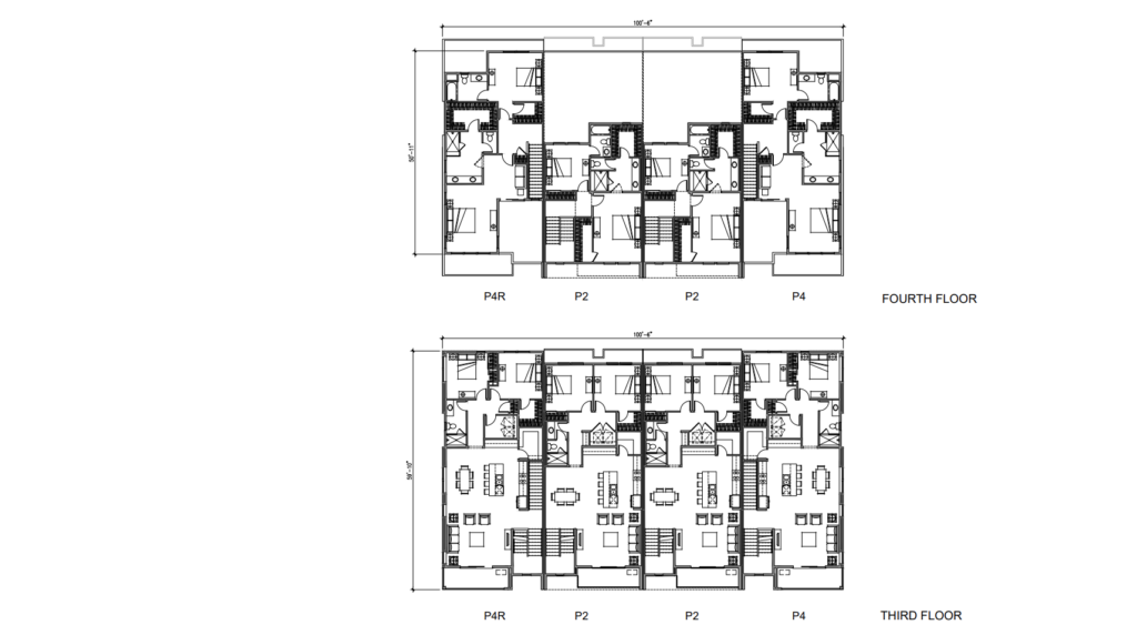 West Midway Development Project Sample Condo Third and Fourth Floor Plans, image via Brookfield Properties, KTGY, Woodley Architecture Group, CBG