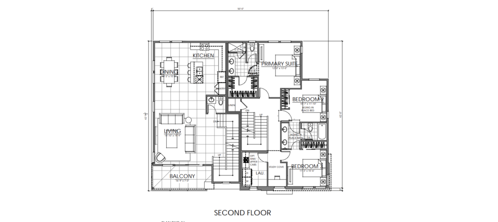 West Midway Development Project Sample Duet Second Floor Plans, image via Brookfield Properties, KTGY, Woodley Architecture Group, CBG