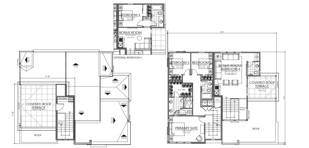 West Midway Development Project Sample Duet Third Floor Plans, image via Brookfield Properties, KTGY, Woodley Architecture Group, CBG