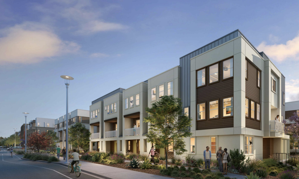 West Midway Development Project Streetfront Rendering, image via Brookfield Properties, KTGY, Woodley Architecture Group