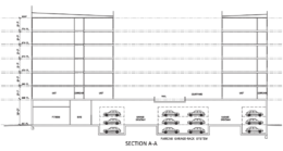 1000 South De Anza Boulevard Building Section, image by LPMD