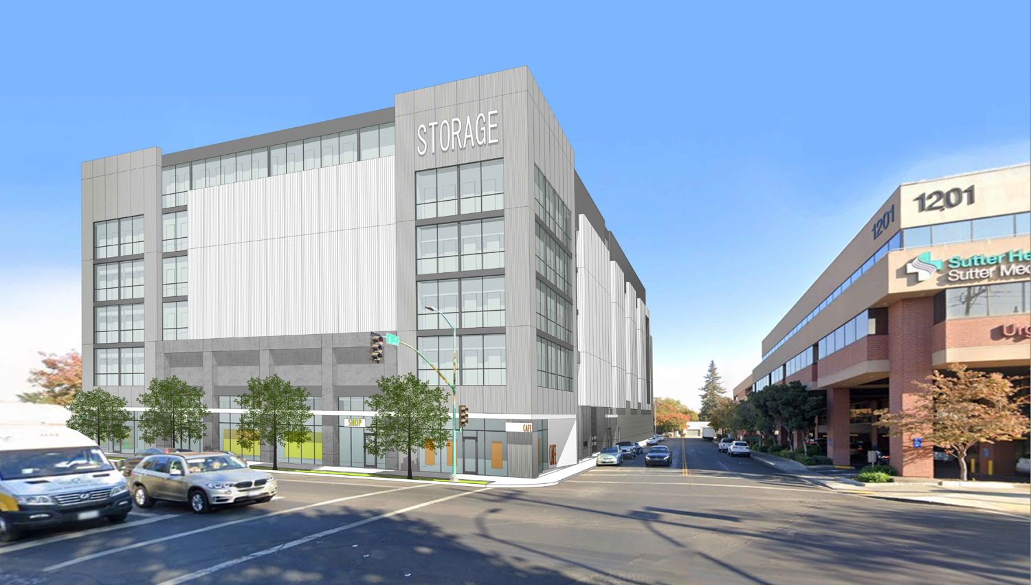 1125 Alhambra Boulevard establishing view, rendering by Sullivan Goulette Wilson