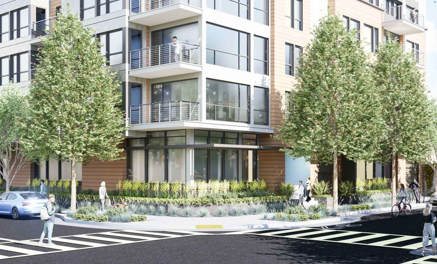 1218 Monte Diablo Avenue pedestrian view, rendering by Studio T Square