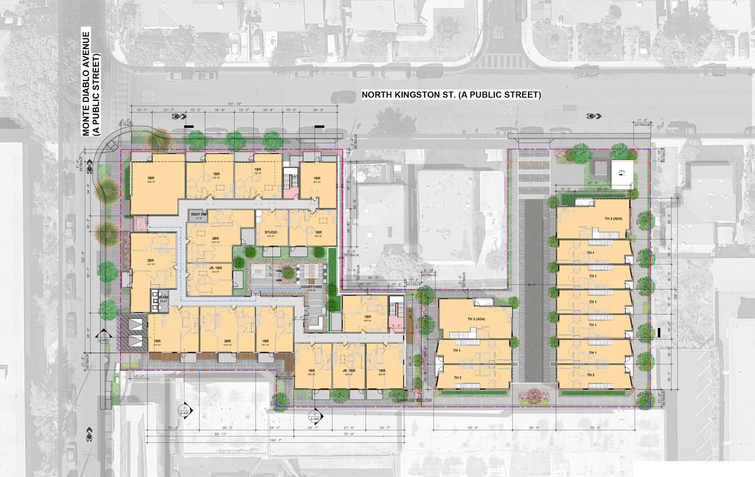 1218 Monte Diablo Avenue site map, illustration by PLAT Studio