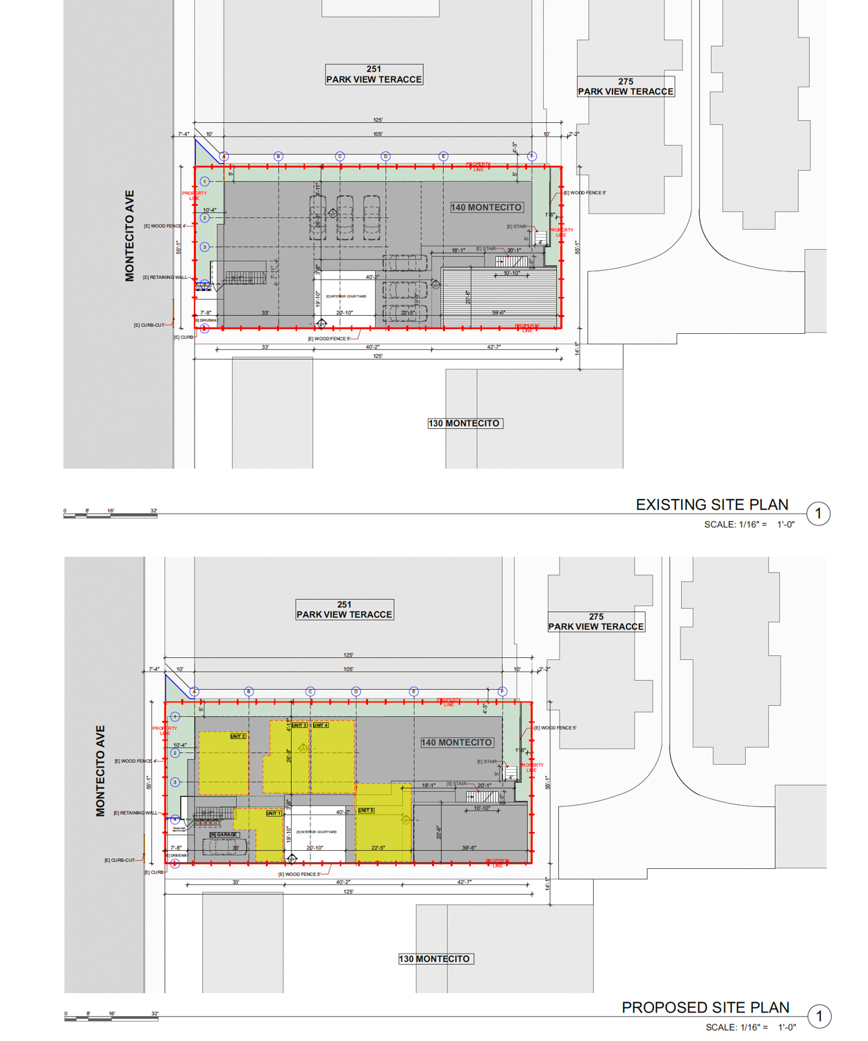 140 Montecito Avenue existing condition (top) and proposed work area (bottom), illustration by Eloyan Architects