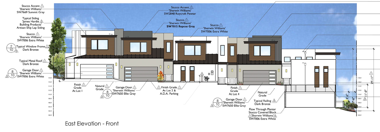15 Holcomb Court elevation view, illustration by Mark Gross and Associates