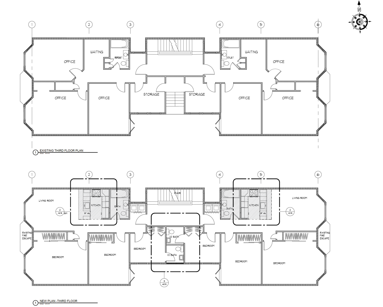 1947 Divisadero Street third-level floor plan, illustration by GLB Architects