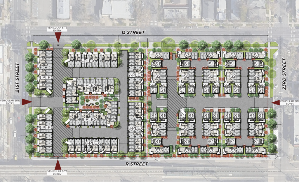 2100 Q Street Site Plan, image by TCA