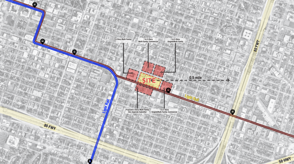 2100 Q Street Site Proximity Map, image via TCA