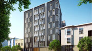 222 Capp Street pedestrian view, rendering by Perry Architects