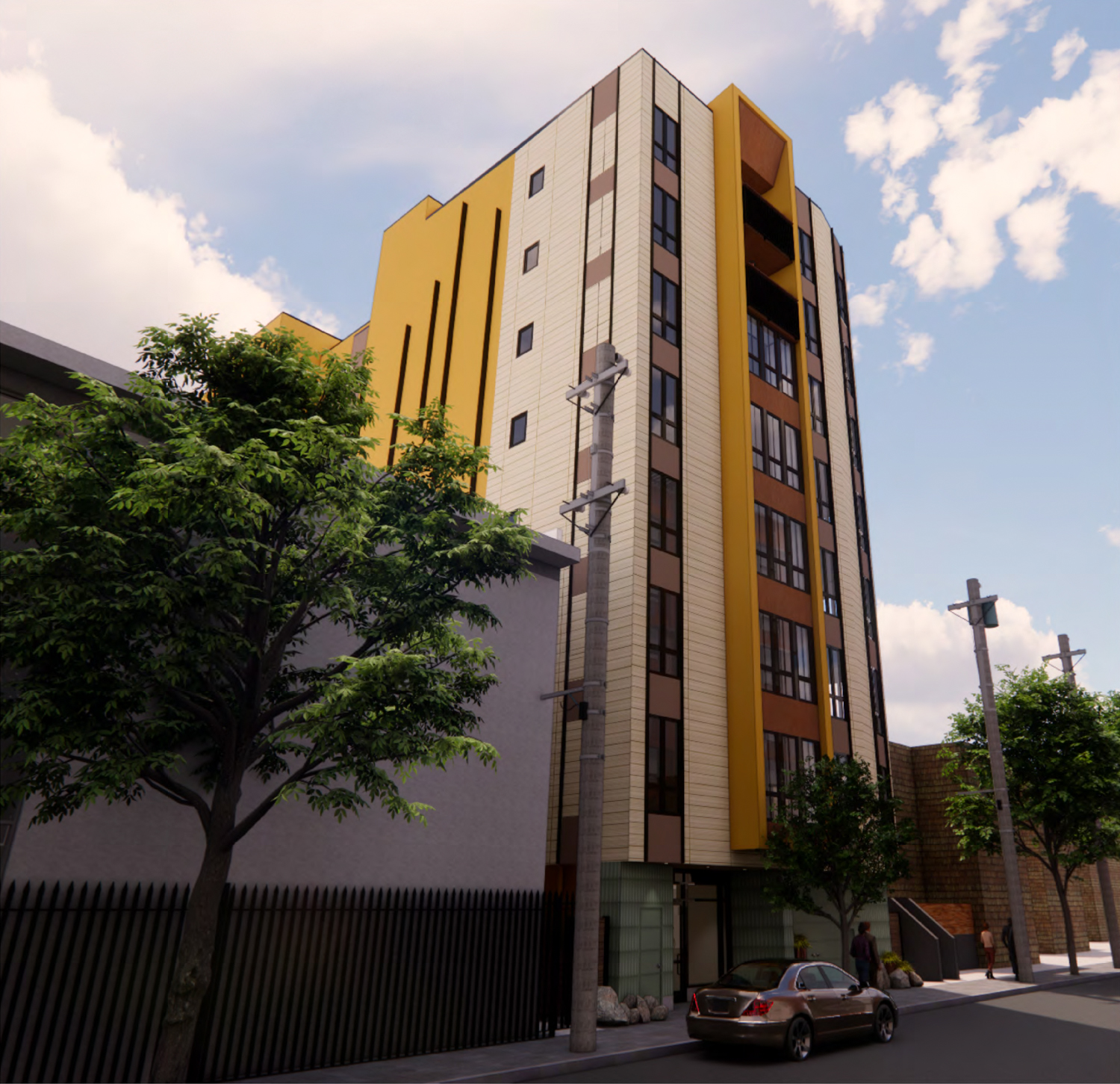 2442 Haste Street street view, rendering by Studio KDA