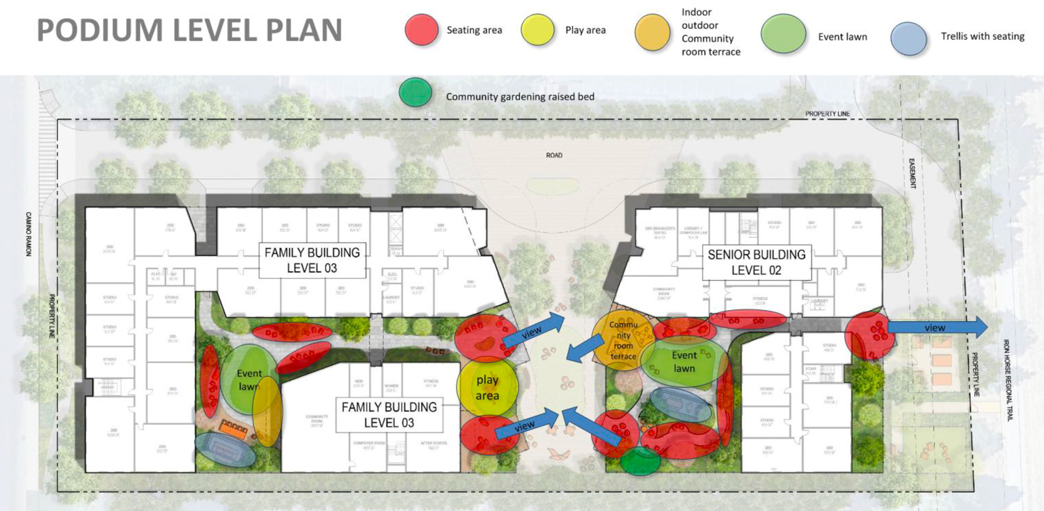 2453 Camino Ramon site map, illustration by Steinberg Hart