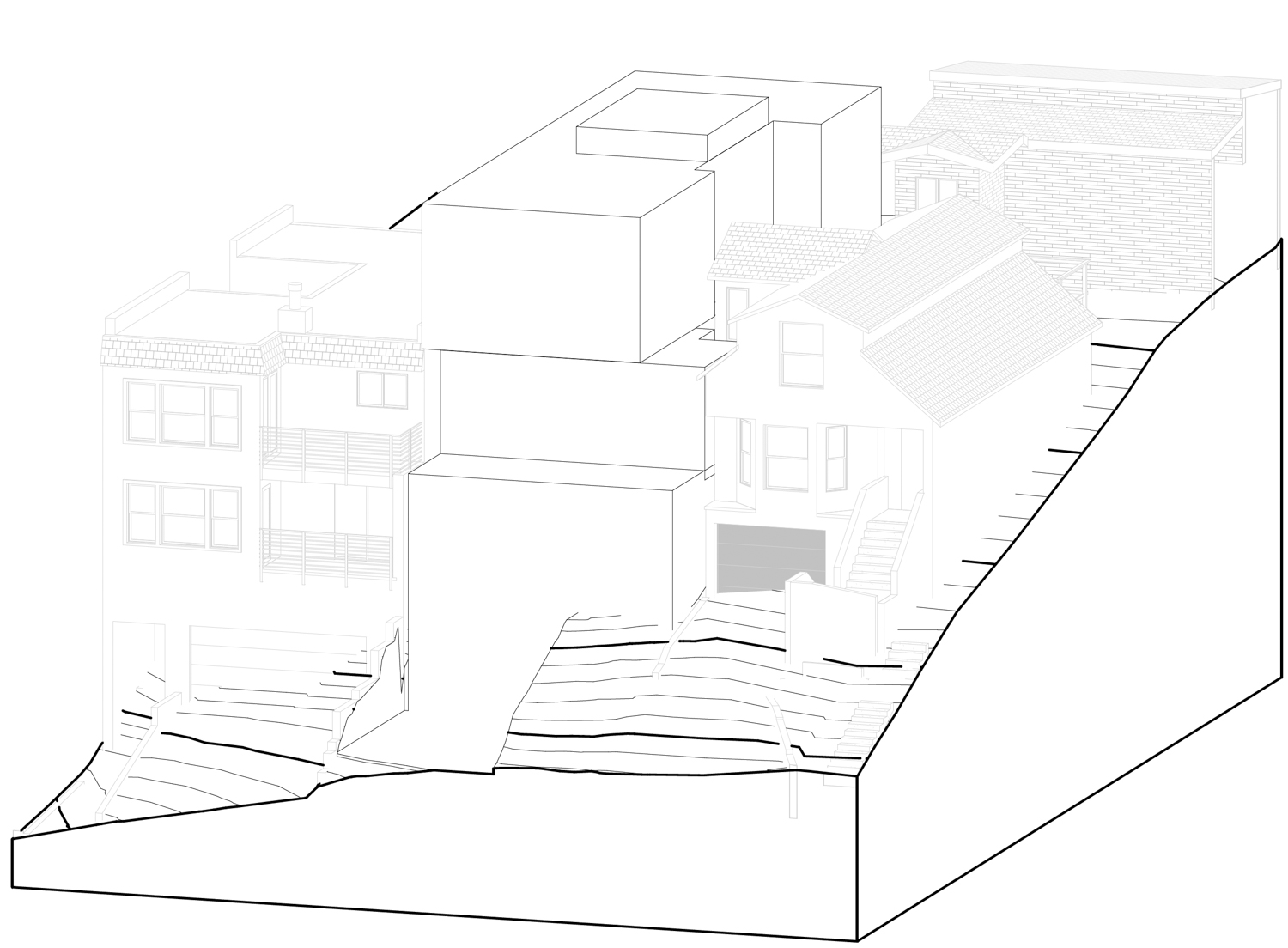 256 Bemis Street front view, illustration by Winder Gibson Architects