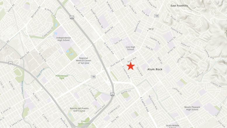 2820 Florence Avenue San Jose Site Location, image via ArcGIS Online