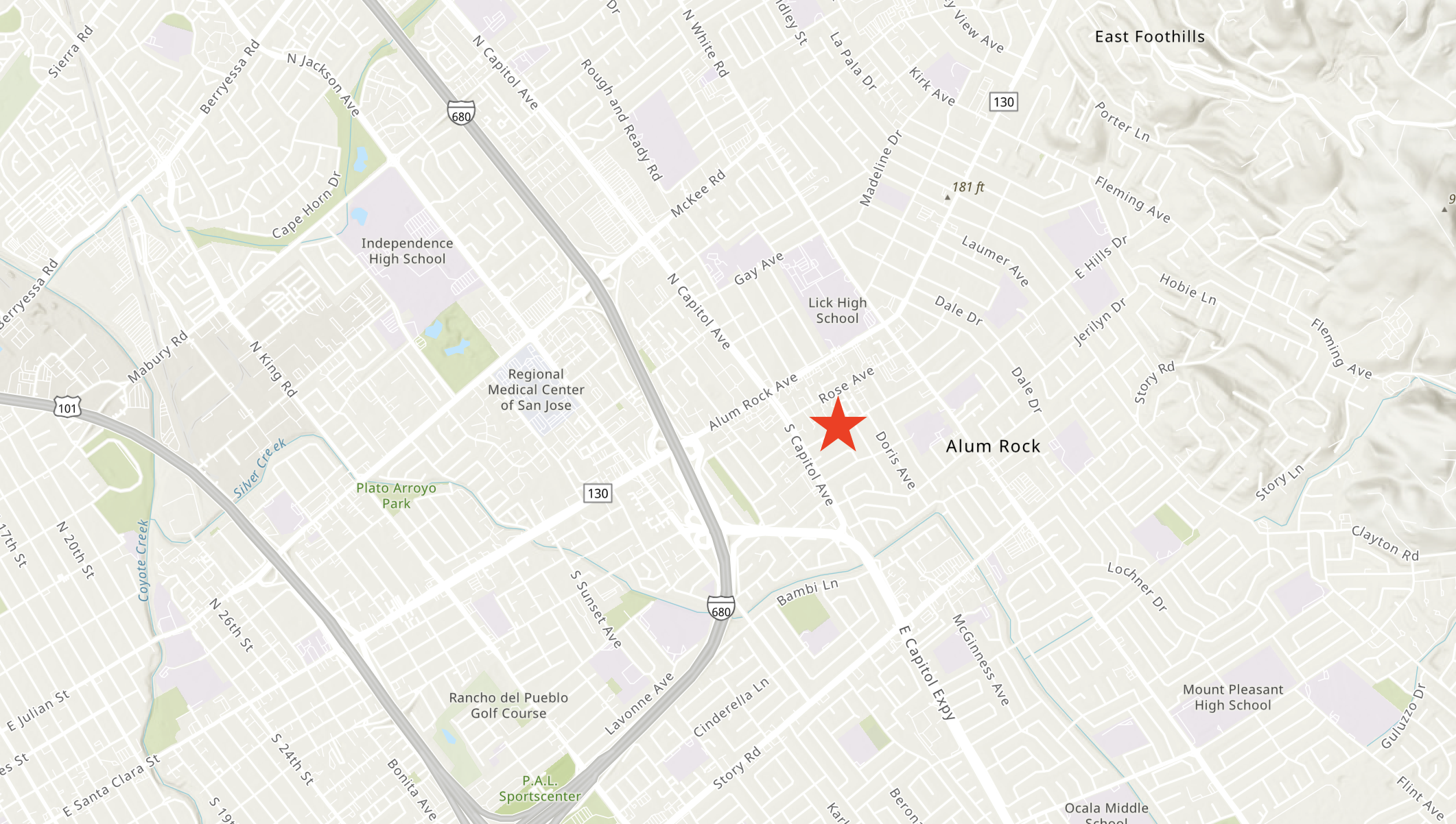 2820 Florence Avenue San Jose Site Location, image via ArcGIS Online