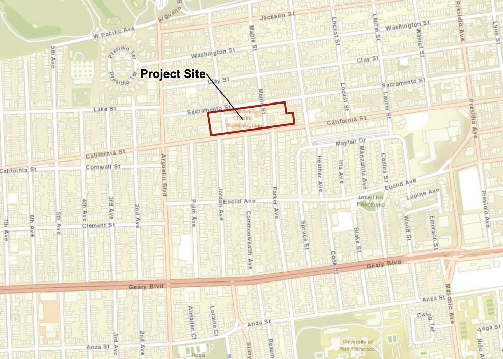 3700 California Street Site Location, image via SF Planning