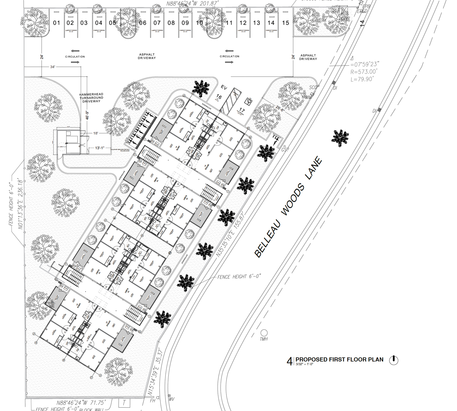 6650 Belleau Wood Lane site map, illustration by Architects SF