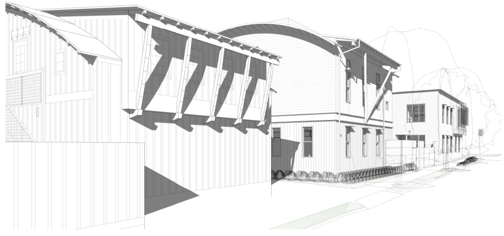 811 Cedar Street Site Cedar Street Rendering, image by Stackhouse De la Peña Trachtenberg Architects