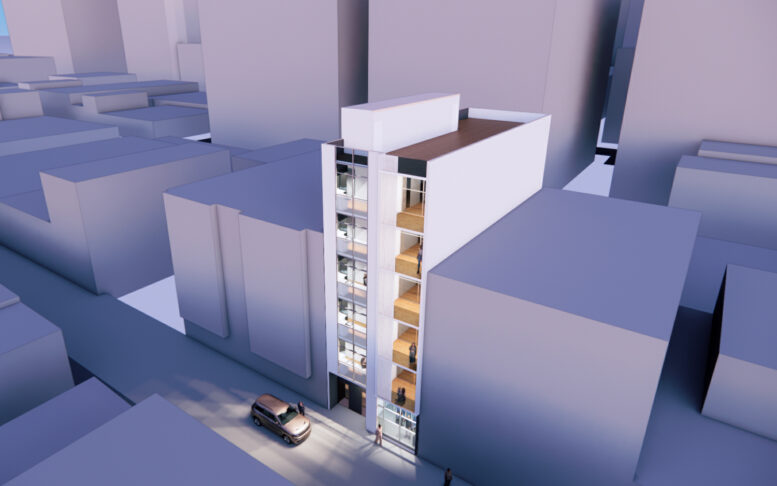 926 Natoma Street aerial view, rendering by dsk architects