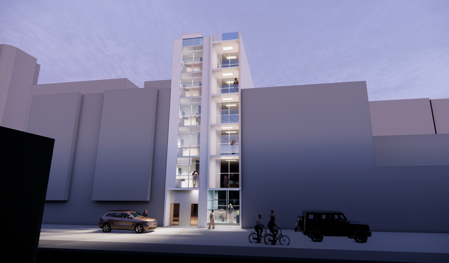 926 Natoma Street pedestrian view, rendering by dsk architects