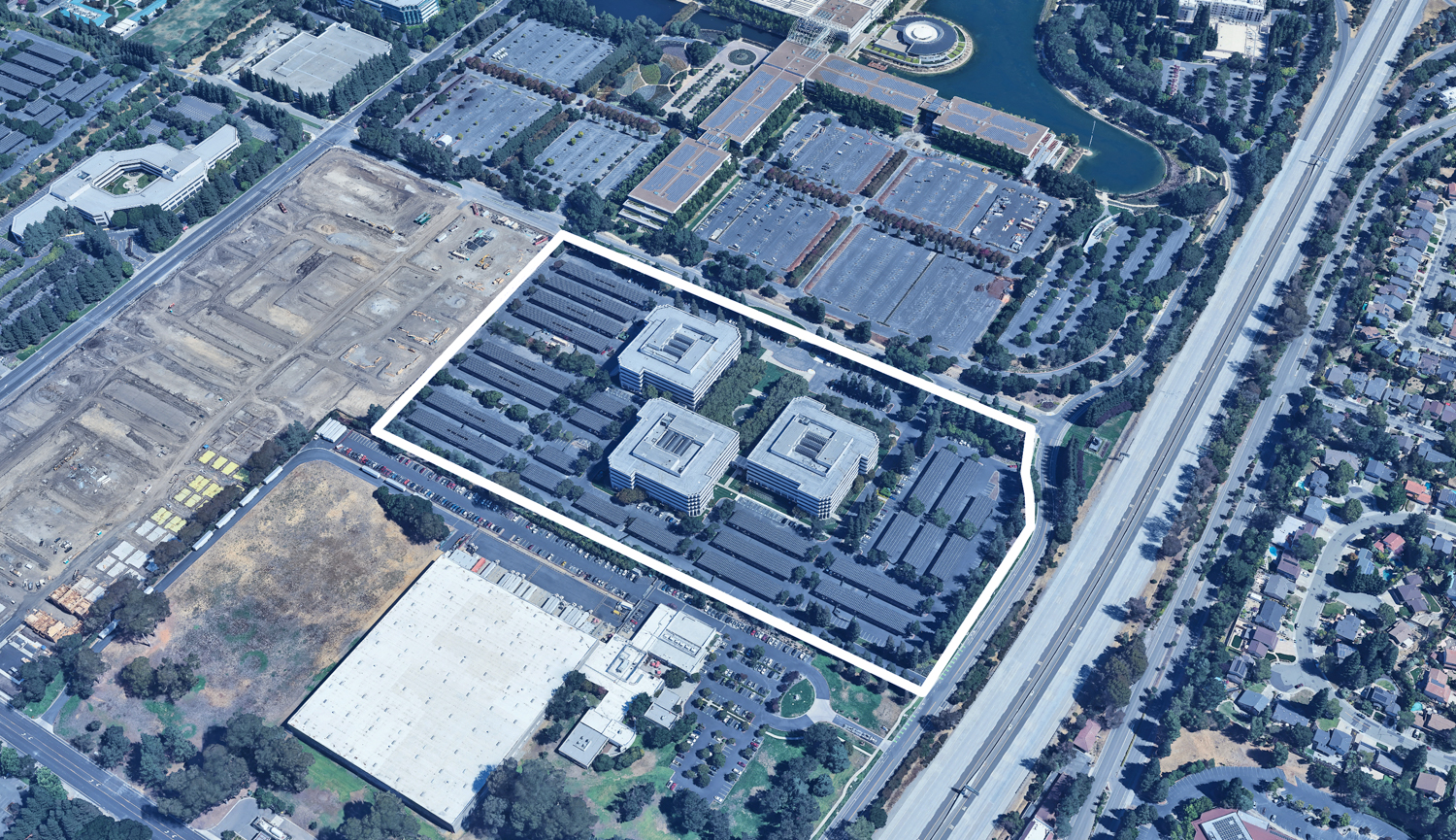 Bishop Ranch 8 aerial overview, image via Google Satellite