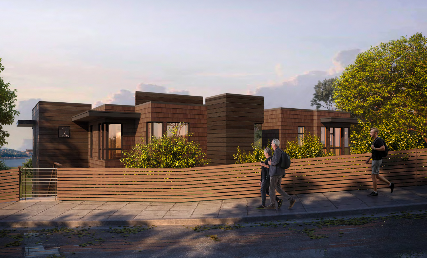 Bridgeway Commons rear view, rendering by BDE Architecture